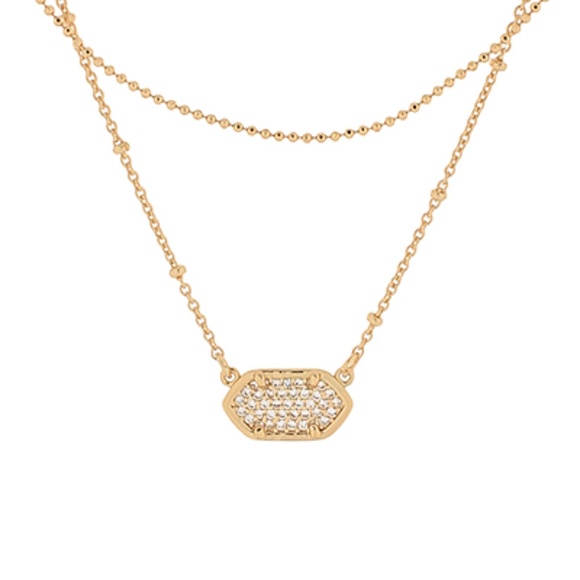 Pave CZ Pendant Necklace - Picture 2 of 2